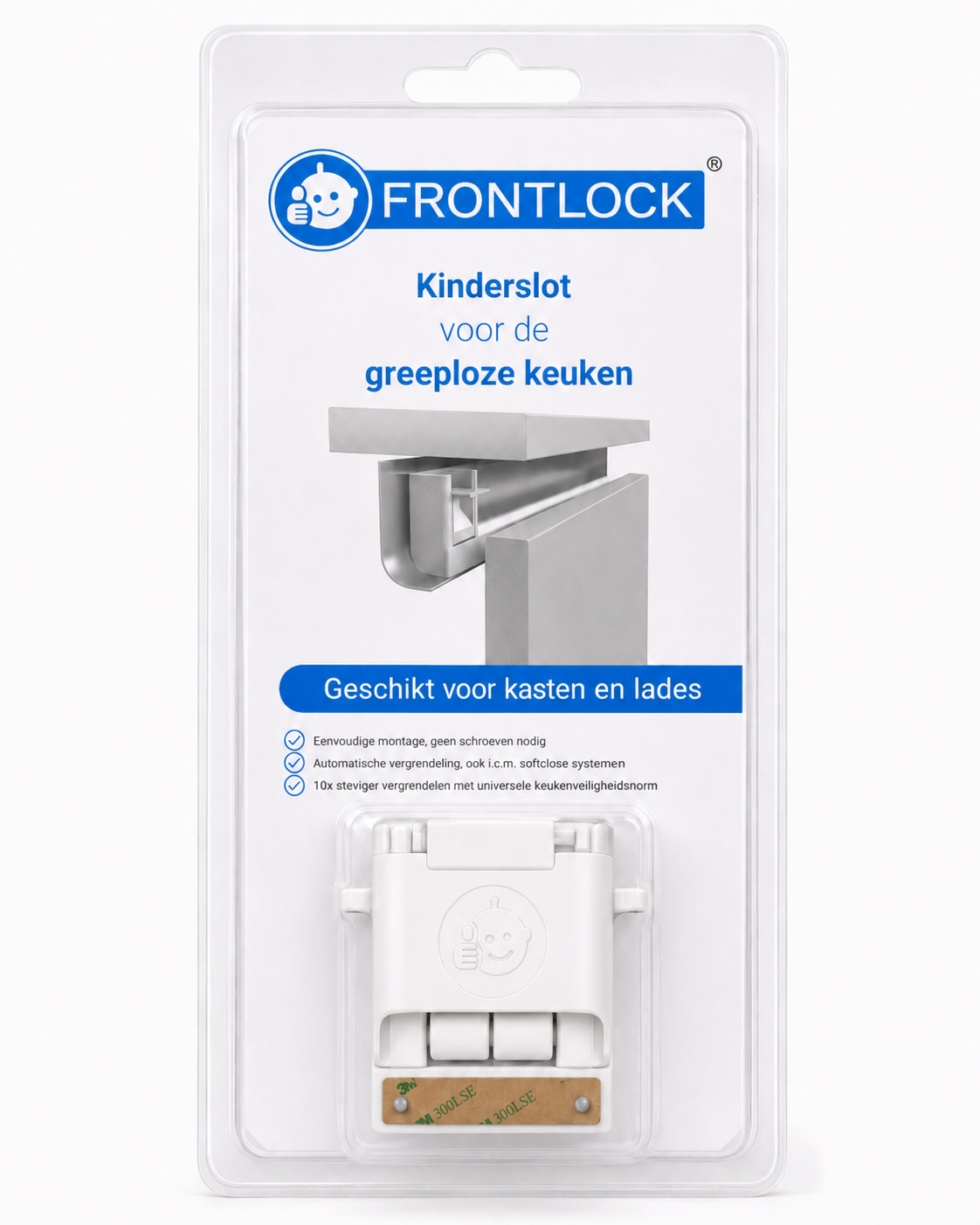 FrontLock® for Handless Cabinet (L- and C-profile) Babyproof